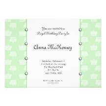 Green Royal Birthday Invitation