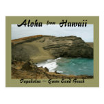 Green Sand Beach  of Hawaii Post Card