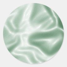 Green Satin Round Stickers