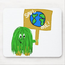 Green save me mouse pads