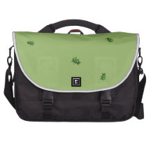 Green scarab beetle jewel computer bag