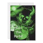 Green Scary Halloween Party Invitations