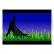 green scene lawn care greeting card