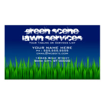 green scene lawn services business cards