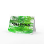 Green Scribbles Happy Birthday Card