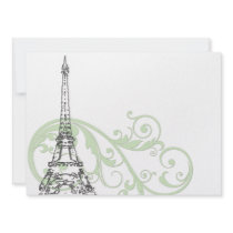 Green Scrolls and Eiffel Tower