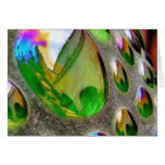 Green Scupture Mirrors Glass Greeting Cards