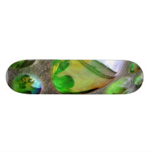 Green Scupture Mirrors Glass Skate Boards