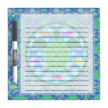Green Sea Turtle Lined Small Dry Erase Board