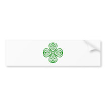 green shamrock celtic knot bumper stickers