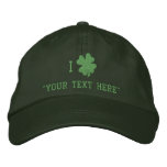 Green Shamrock Hat, Custom Personalized embroidered hats