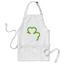 green shamrock ireland apron