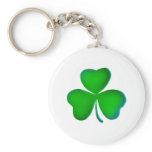 Green shamrock key chain