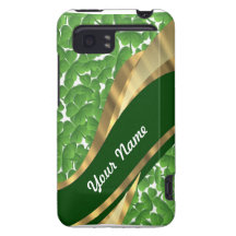 Green shamrock pattern HTC vivid / raider 4G case