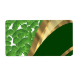 Green shamrock pattern personalized shipping labels
