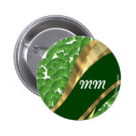 Green shamrock pattern pin