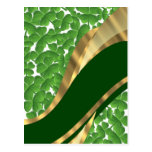 Green shamrock pattern post cards