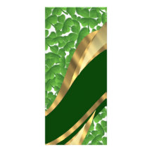Green shamrock pattern rack card