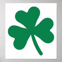 Green Shamrock Posters