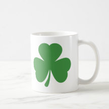 green shamrock st. patrick´s day coffee mugs