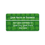 Green Shamrocks Address Label labels