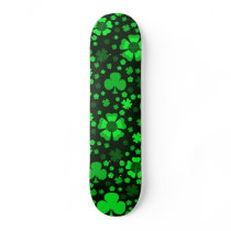 Green Shamrocks & Clover Skateboard