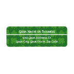Green Shamrocks Return Address Label labels