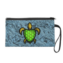Green Shell Turtle Accessory Bags