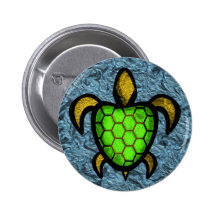 Green Shell Turtle Buttons