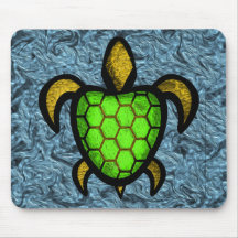 Green Shell Turtle Mousepad