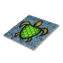 Green Shell Turtle Tile