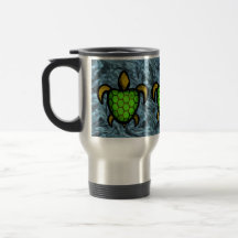 Green Shell Turtle Travel Mug