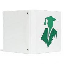 Green Sihlouette 3 Ring Binder