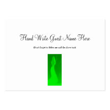 Green Silhouette  - Place Cards Business Cards