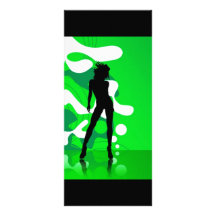Green silhouette rack cards
