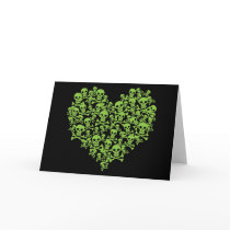 Green Skull Heart Cards