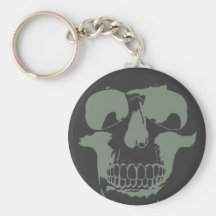 Green Skull Keychain