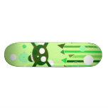 Green Skull panneau Planches À Roulettes Customisées