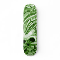 green skull RITON TATTOO Skate Board Decks