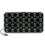 Green Skulls on Black, OrigAudio™ Doodle Speaker