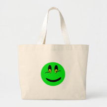 Green Smiley Face Bags