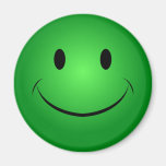 Green Smiley Face Magnet