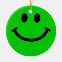 Green Smiley Face Ornament Decoration