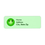 Green Smiley Return Address Label