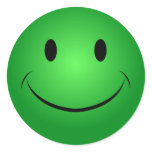 Green Smiley Sticker