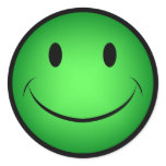 Green Smiley Sticker