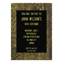 Green Snakeskin Adult Birthday Invitation
