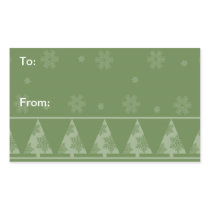 Green Snowflake Christmas Tree Stickers