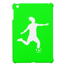 Green Soccer Silhouette iPad Mini Case