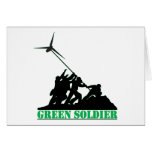 Green Soldier Windmill Greeting Card